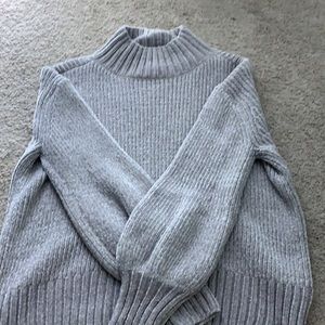 grey velvet sweatshirt